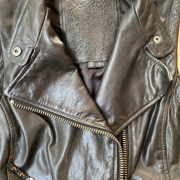 For Joseph Asymmetrical Black Leather Moto Biker Vest - Picture 16 of 16